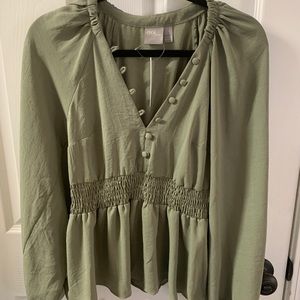 ASOS statement blouse olive
